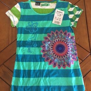 Girls turquoise tee